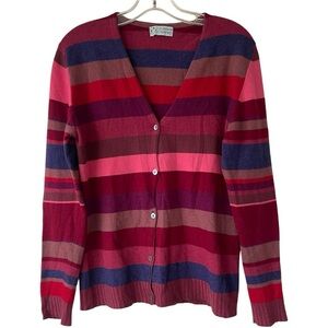 CLEMENTS RIBEIRO 109% cashmere Preppy Academia striped fisherman cardigan